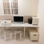 パソコンデスクをDIY♪スリムでプリンターを置いても余裕のサイズ